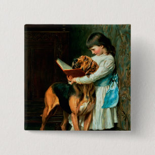 Bóton Quadrado 5.08cm Menino impertinente ou educação obrigatória