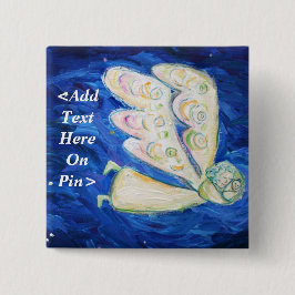 Bóton Quadrado 5.08cm Mensagem de Botão Personalizado do Anjo e Bebê do 