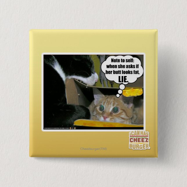 BÓTON QUADRADO 5.08CM MENTIRA (Frente)