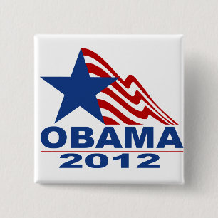 Bóton Quadrado 5.08cm Mercadoria de Obama 2012