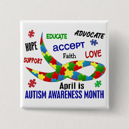 BÓTON QUADRADO 5.08CM MÊS ABRIL DA CONSCIÊNCIA DO AUTISMO