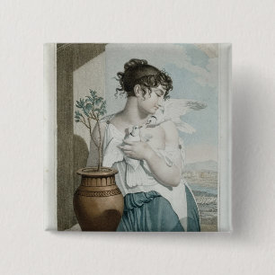 Bóton Quadrado 5.08cm Mês germinal, sétimo do calendário republicano