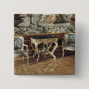 Bóton Quadrado 5.08cm Mesa de console e duas poltronas, 1745