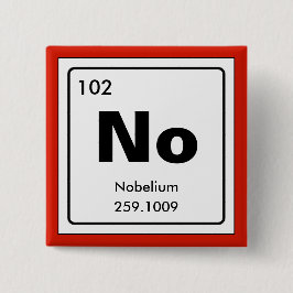 Bóton Quadrado 5.08cm Mesa periódica química dos elementos: Não