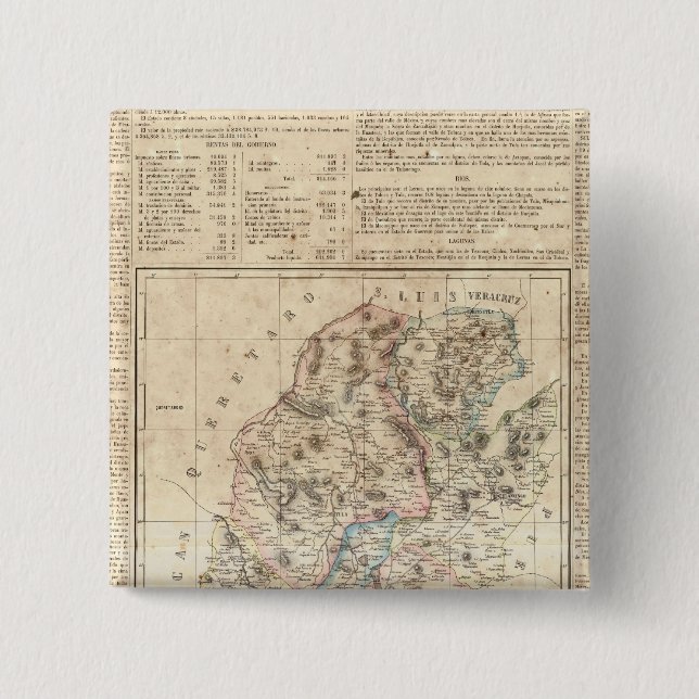 Bóton Quadrado 5.08cm México 2 (Frente)