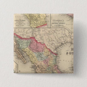 Bóton Quadrado 5.08cm México e Guatemala 4
