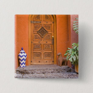 Bóton Quadrado 5.08cm México, estado de Guanajuato, San Miguel. Casa de