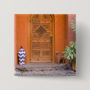 Bóton Quadrado 5.08cm México, estado de Guanajuato, San Miguel. Casa de