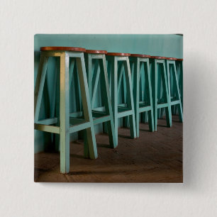 Bóton Quadrado 5.08cm México, Oaxaca, Bar Verde - Muro de Linha