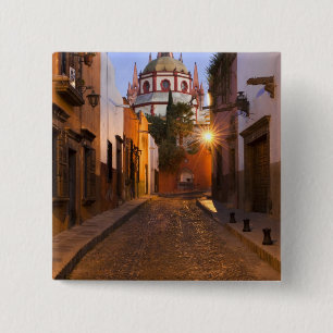 Bóton Quadrado 5.08cm México, San Miguel de Allende. Manhã cedo