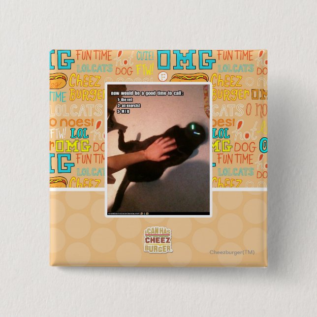 Bóton Quadrado 5.08cm MIB da chamada (Frente)