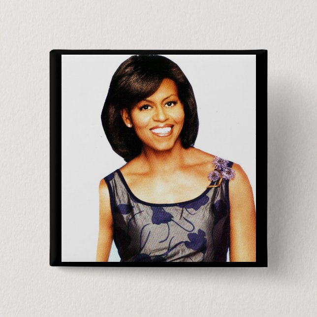 BÓTON QUADRADO 5.08CM MICHELLE OBAMA (Frente)