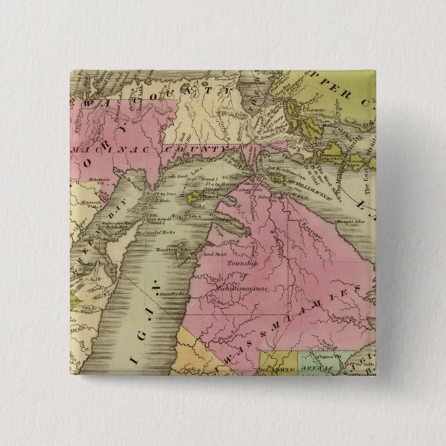 Bóton Quadrado 5.08cm Michigan 5 (Frente)