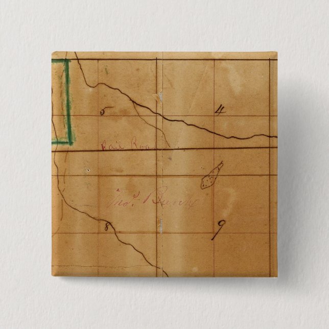 Bóton Quadrado 5.08cm Michigan e Indiana Survey (Frente)