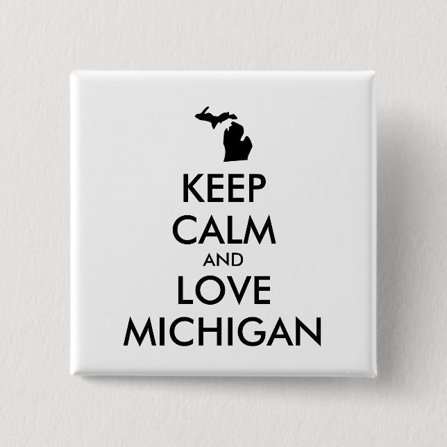 Bóton Quadrado 5.08cm MICHIGAN personalizável (Frente)