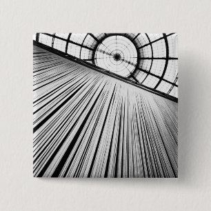 Bóton Quadrado 5.08cm Milano Itália, exibição na Galleria