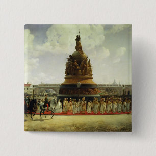 Bóton Quadrado 5.08cm Milênio de Rússia