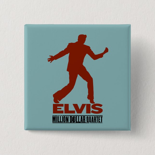 Bóton Quadrado 5.08cm Milhão quartetos Elvis do dólar (Frente)