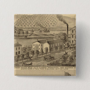 Bóton Quadrado 5.08cm Milhas de Clermont Woolen