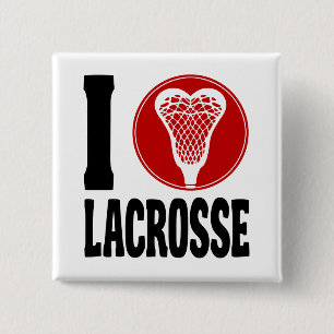 Bóton Quadrado 5.08cm Mim Lacrosse do coração