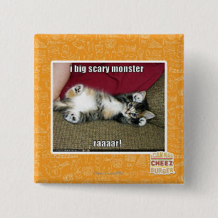 Bóton Quadrado 5.08cm Mim monstro assustador grande