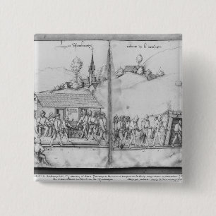 Bóton Quadrado 5.08cm Mina de prata de Croix-auxiliar-Minas do La,