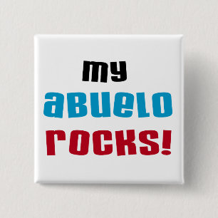 Bóton Quadrado 5.08cm Minha Abuelo Rocks T-shirts e presentes
