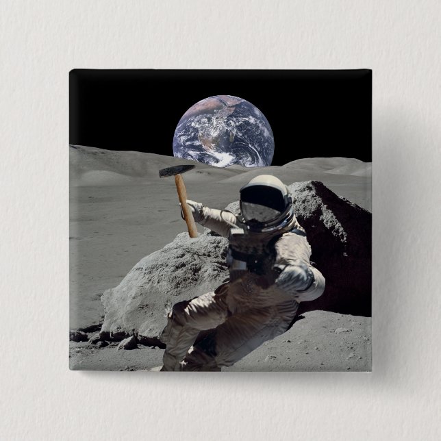 Bóton Quadrado 5.08cm Minha Lua (Frente)