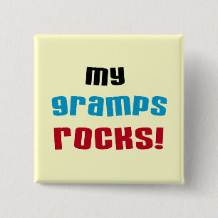Bóton Quadrado 5.08cm Minha vovó Rocks T-shirts e presentes