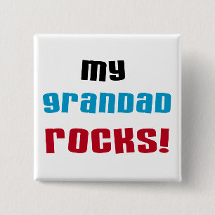 Bóton Quadrado 5.08cm Minha vovó Rocks T-shirts e presentes
