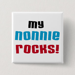 Bóton Quadrado 5.08cm Minhas camisetas e presentes de nonnie Rocks