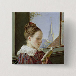 Bóton Quadrado 5.08cm Minna Wasmann, irmã do artista, 1822