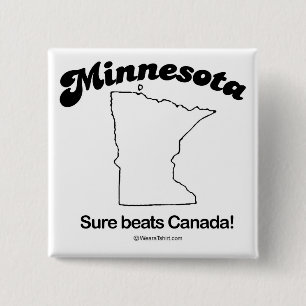 Bóton Quadrado 5.08cm MINNESOTA - de "t-shirt da DIVISA do ESTADO