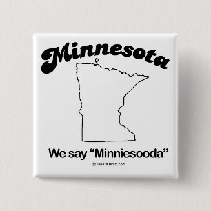 Bóton Quadrado 5.08cm MINNESOTA - de "t-shirt da DIVISA do ESTADO