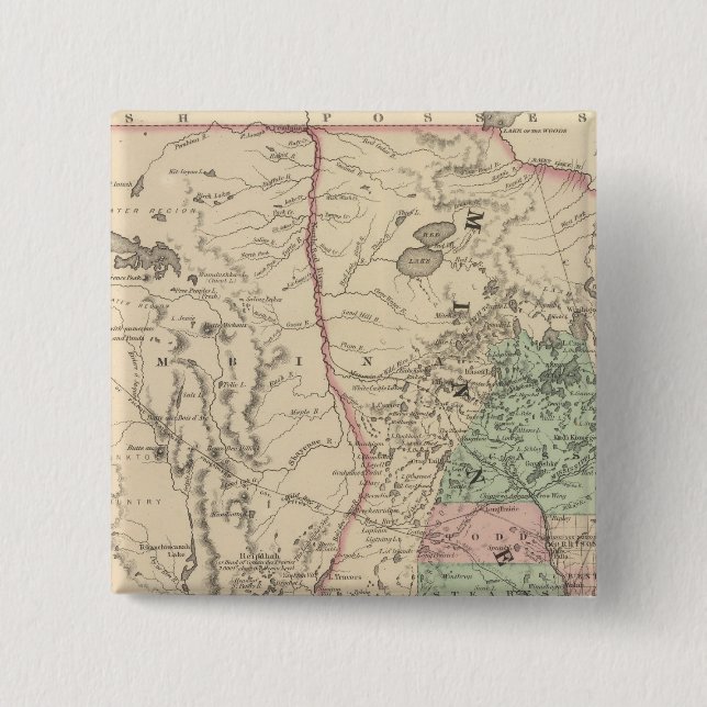 Bóton Quadrado 5.08cm Minnesota e Dakotah (Frente)