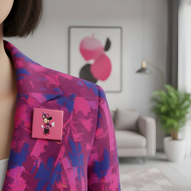 Bóton Quadrado 5.08cm Minni Button (Criador carregado)