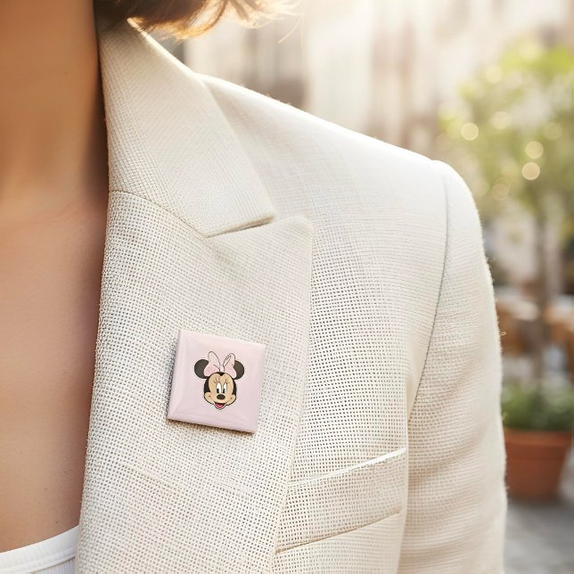 Bóton Quadrado 5.08cm Minnie Button (Criador carregado)