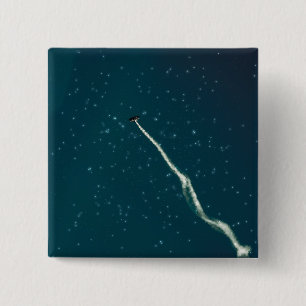 Bóton Quadrado 5.08cm Mira em direção às estrelas
