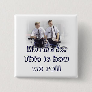 Bóton Quadrado 5.08cm missionário, Mormons