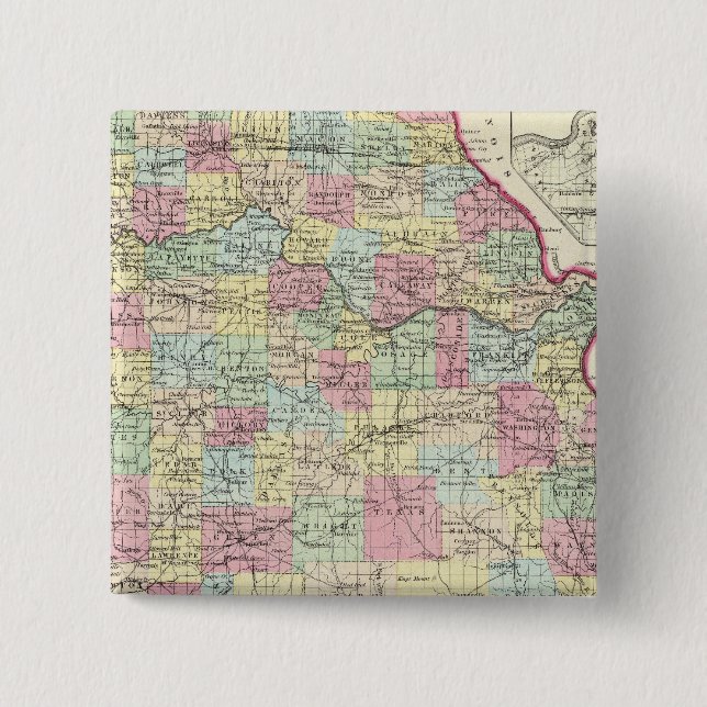Bóton Quadrado 5.08cm Missouri 8 (Frente)