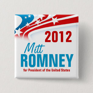 Bóton Quadrado 5.08cm Mitt Romney