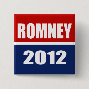BÓTON QUADRADO 5.08CM MITT ROMNEY 2012