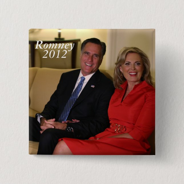 Bóton Quadrado 5.08cm Mitt Romney para o presidente! (Frente)