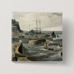 Bóton Quadrado 5.08cm Mivagissey, Cornualha, do volume VIII 'de um Voyag