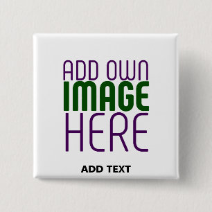 BÓTON QUADRADO 5.08CM MODELO DE TEXTO DE IMAGEM BRANCA SIMPLES EDITÁVEL