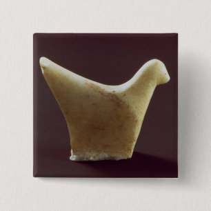 Bóton Quadrado 5.08cm Modelo de um pássaro, Cycladic adiantado,