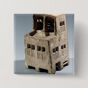 Bóton Quadrado 5.08cm Modelo de uma casa (pedra calcária)