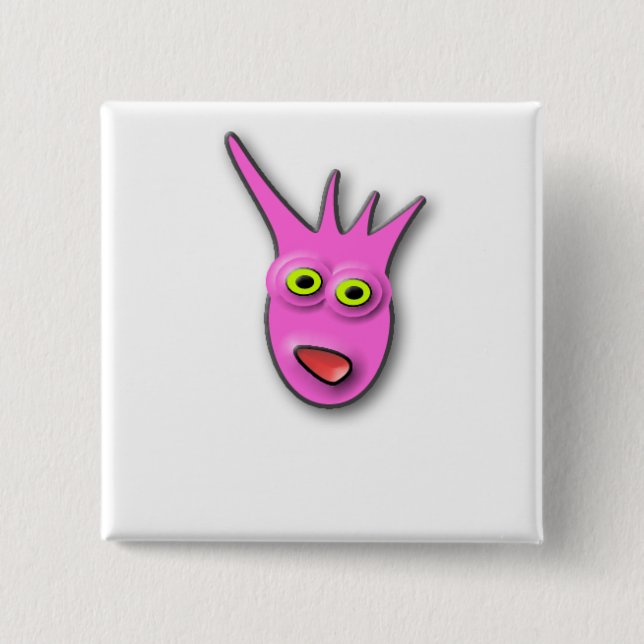 Bóton Quadrado 5.08cm Modelo do vazio do quadrado de PinkGasper (Frente)