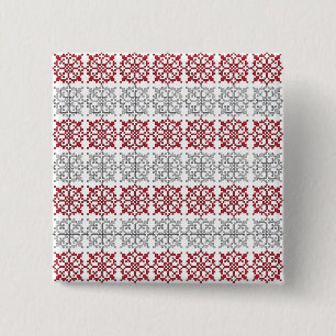 Bóton Quadrado 5.08cm Modelo geométrico I do sinal SUN letão tradicion