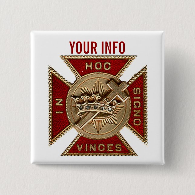 BÓTON QUADRADO 5.08CM MODELO KNIGHTS (Frente)